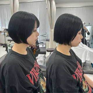 ショート 山崎結菜 🫧透明感カラーのヘアスタイル
