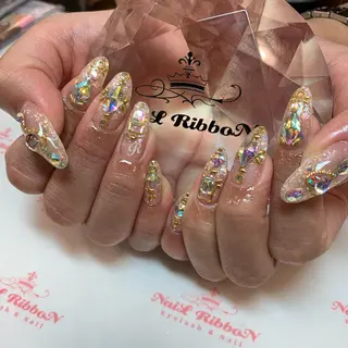 ネイル ネイルリボン 受付スタッフのネイルデザイン