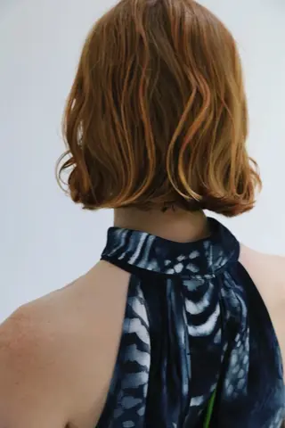 ミディアム デジタルパーマ ウェーブパーマ/神野のヘアスタイル