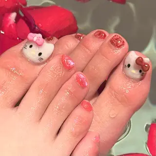 ネイル ルシイ🎀新宿長さ 出しパーツ専門店のネイルデザイン