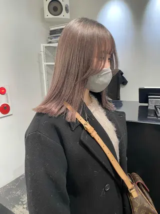 セミロング カラー パーマ ヘアアレンジ メンズ キッズ ネイル マツエク・マツパ アイブロウ 艶ハイトーン/ヘア アレンジAYAKAのヘアスタイル