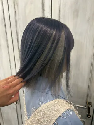 ミディアム カラー アオバ / ハイトーンカラーのヘアスタイル