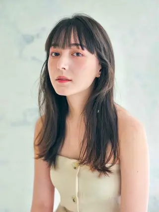 ロング カラー パーマ 仲西 愛鈴のヘアスタイル