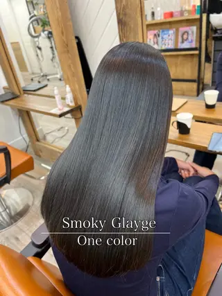 セミロング カラー パーマ ヘアアレンジ 二ヶ月綺麗が続く デザイン/星野六三四のヘアスタイル