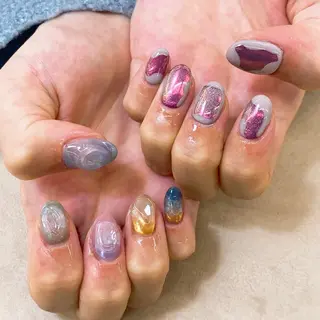 ネイル ⭐︎休業中の練習⭐︎ JNA認定講師髙橋のネイルデザイン