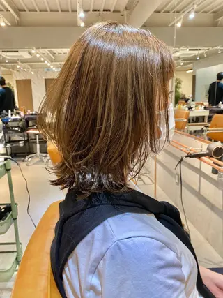 ミディアム カラー ハイトーン×似合わせ 🌱中川慎之介のヘアスタイル