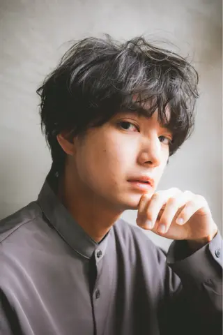 パーマ メンズ 赤木蓮/メンズ特化 パーマ/ハイトーンのヘアスタイル