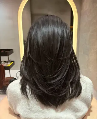 ミディアム 髪質改善 ANFINI所属・ボブ・レイヤー 田中 励也のヘアスタイル