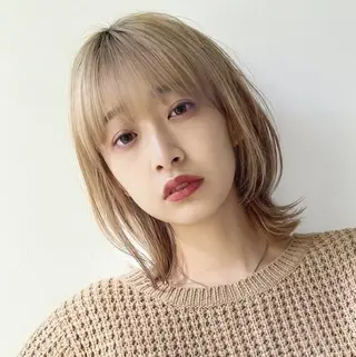 ミディアム 💕モテベージュ 🧡NANAKO🧡のヘアスタイル