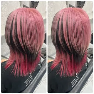 ミディアム 🦋ハイトーン🦋 石山 希理🦋のヘアスタイル