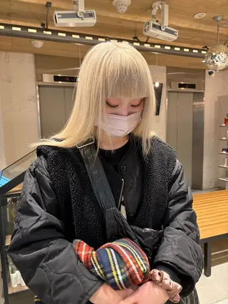 ロング カラー 艶ハイトーン👑♡ NATSUKIのヘアスタイル