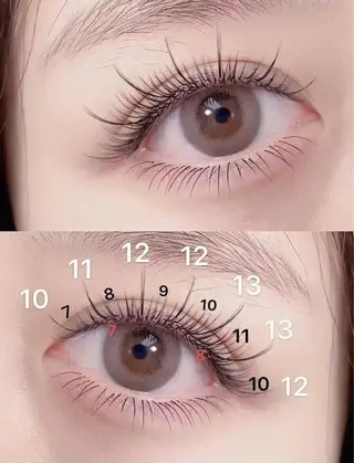 ミディアム マツエク・マツパ ダブル テーマのマツエク・マツパデザイン