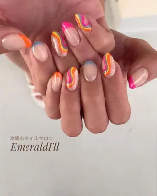 ネイル 沖縄市ネイルサロン エメラルドアイルのネイルデザイン