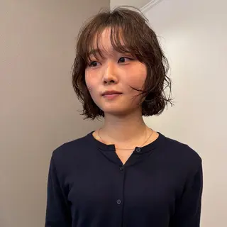 ショート パーマ パーマ/透明感カラー 元町🌱takutoのヘアスタイル