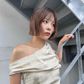 ショート ボブ/顔周りレイヤー 似合わせcut🪽のヘアスタイル