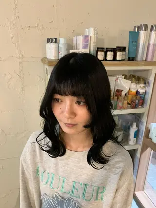 ミディアム 福永 ちひろのヘアスタイル