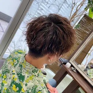 ミディアム パーマ メンズ share salon　SCENA所属・堤太志 メンズパーマ特化のヘアスタイル