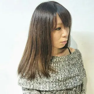 ロング カラー 透明感ハイライト◎ 伊藤夏海のヘアスタイル