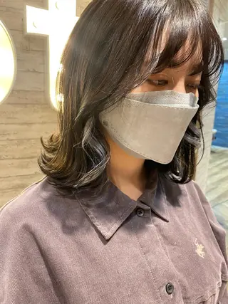 ミディアム カラー 遠藤沙也加 /レイヤーカットのヘアスタイル