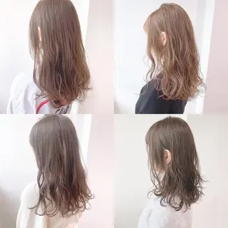 ロング カラー くすみミルクティー／ ブラウン🪡TOWAのヘアスタイル