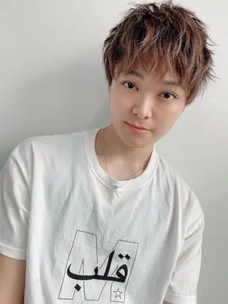 メンズ カラー ショート 梅田茶屋町 Yutaのヘアスタイル