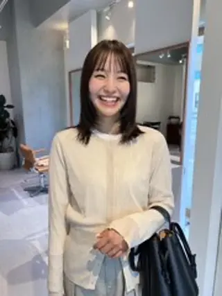 ミディアム カラー 縮毛◎/艶カラー✨/ 透明感カラー🧊のヘアスタイル