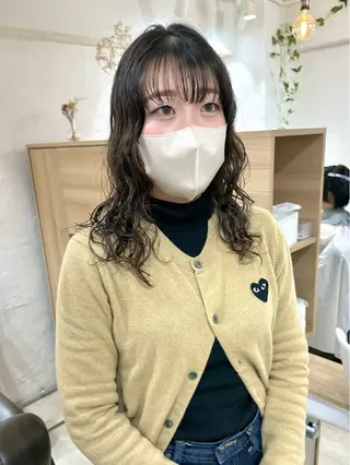 ミディアム パーマ 銀座No.1髪質改善 縮毛矯正/本木のヘアスタイル