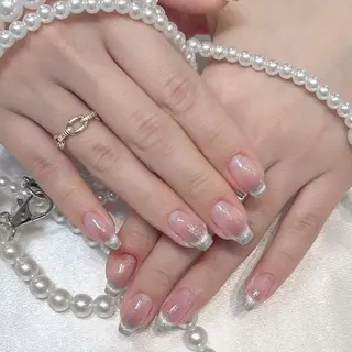 ネイル RAFFINE 月🦋🩵のネイルデザイン