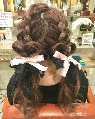 ミディアム カラー パーマ 増子 幹樹のヘアスタイル