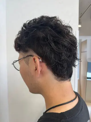 ショート メンズ パーマ/ハイトーン /吉田眞のヘアスタイル