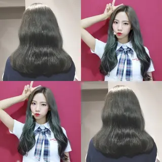 セミロング カラー ヘアアレンジ As hair所属・柔らか垢抜けｶﾗｰと ｶｯﾄ🫧ASUKAのヘアスタイル