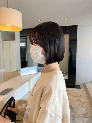 ショート 名竹聖治/透明感 カラー/縮毛矯正のヘアスタイル