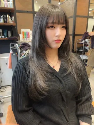 ロング レイヤー/韓国/ ハッシュ/高田翼のヘアスタイル