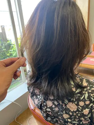 ミディアム 西尾 隆介のヘアスタイル