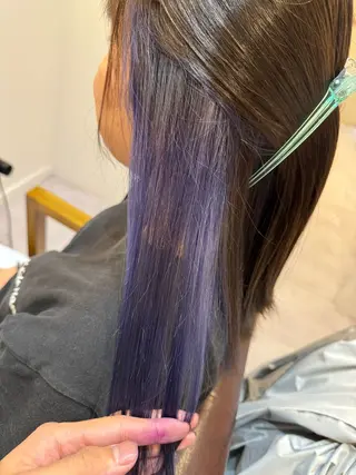 セミロング カラー Agu hair sifle本町通り店所属・松ヶ迫 珠里のヘアスタイル