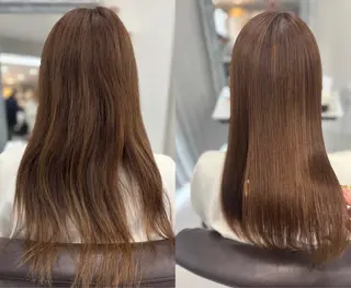 ロング MANA艶髪 暖色カラー/髪質改善のヘアスタイル