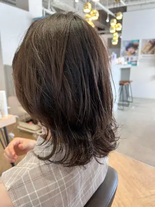 ミディアム 白髪ぼかし/髪質改善 梅原響輝のヘアスタイル