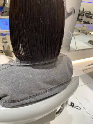 ミディアム カラー ｱｵﾇﾏﾐﾕ☁️ /ボブ/ハイトーン/のヘアスタイル