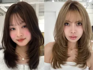 セミロング レイヤー/髪質改善/ ブリーチ/コタケのヘアスタイル