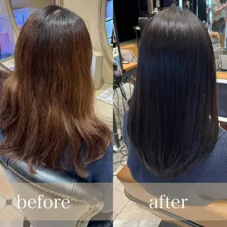 セミロング 🧡くびれヘア/前髪 顔周り🧡久原結衣のヘアスタイル