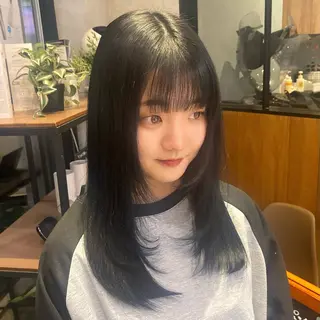セミロング Natsuki/韓国 ボブ/レイヤーカットのヘアスタイル