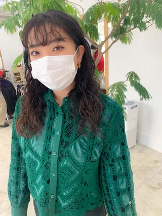 セミロング パーマ SALOWIN 名古屋所属・パーマ特化美容師 /丹羽舜太のヘアスタイル