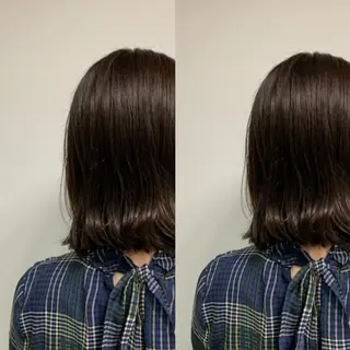 ミディアム ウスイマイコ カット/ケアカラーのヘアスタイル
