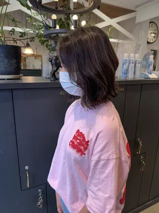 ミディアム カラー 葵/レイヤーカット/ 韓国風/透明感カラーのヘアスタイル