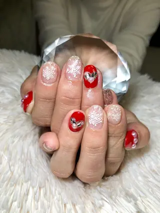 ミディアム カラー パーマ ヘアアレンジ キッズ ネイル マツエク・マツパ MALCAnail(マルカネイル)所属・荒木 莉奈のネイルデザイン