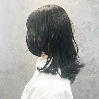 セミロング 所渉/韓国レイヤー /ウルフカットのヘアスタイル