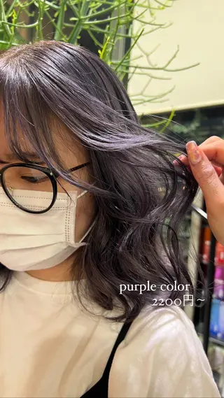 ミディアム 暖色カラー/レイヤー カット/Yunaのヘアスタイル