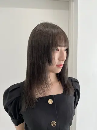 ミディアム モテヘア/グレージュ /ボブ/前原汐🎐のヘアスタイル