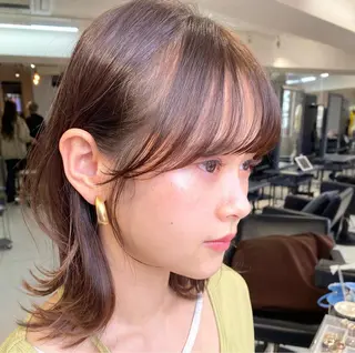 ミディアム カラー ナチュラル×色気パ ーマ 渋谷/マナミのヘアスタイル