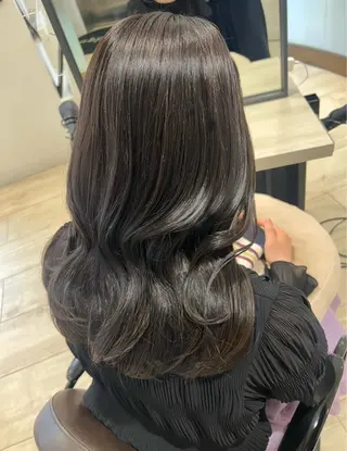 セミロング Euphoria新宿店所属・新宿/透明感カラー 縮毛矯正/SHOKIのヘアスタイル